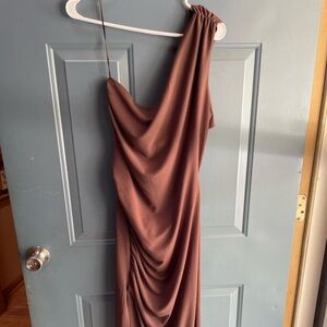 Zara Brown Backless Dress